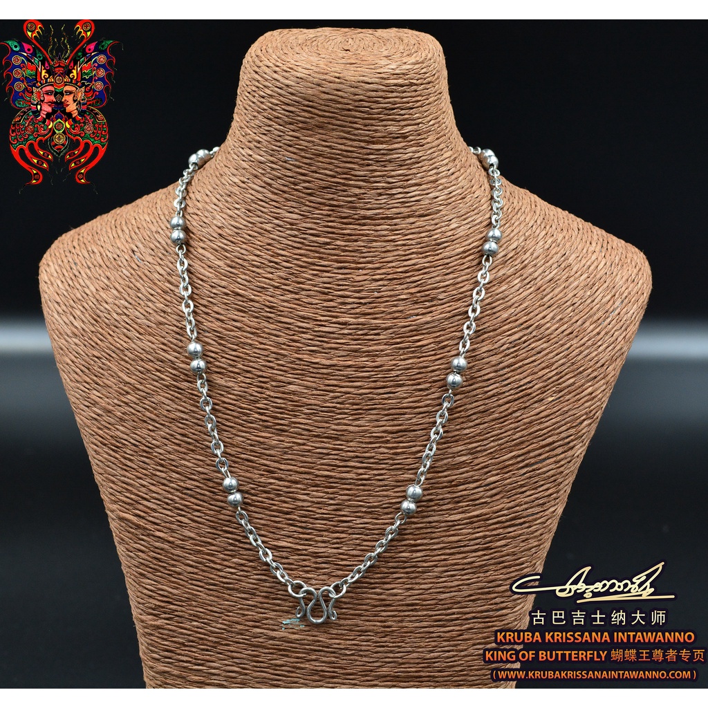 Kruba Krissana 中品质不锈钢佛牌项链 Stainless Steel NecklaceE1
